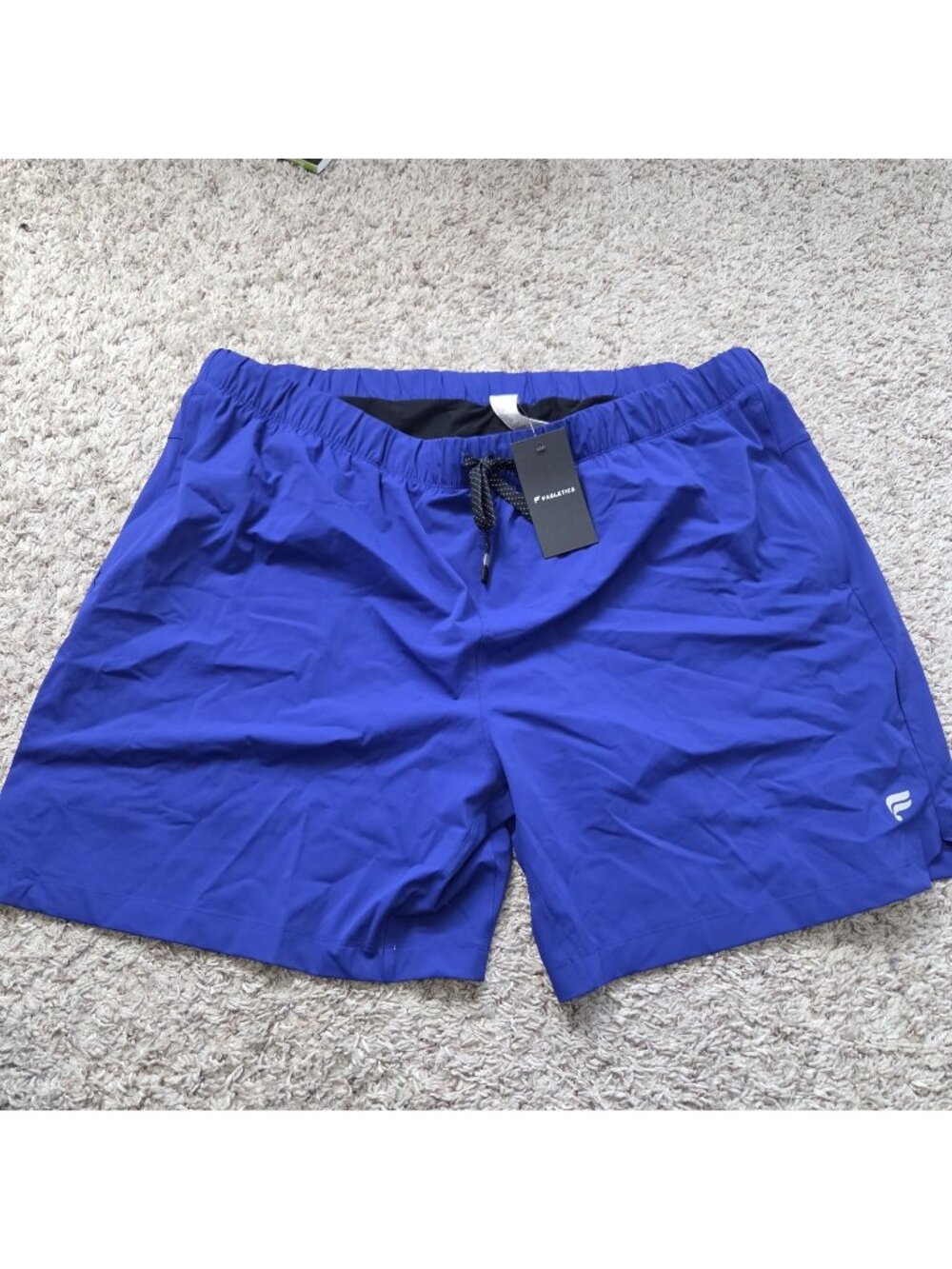 Fabletics The One Shorts (Lined) Men's 3XL Admiral Blue 7" Drawstring Tags